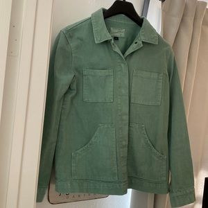 Universal threads xs green blue coat jean
